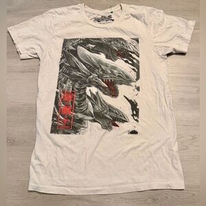 Yu-Gi-Oh 1996 Vintage T-Shirt Three Headed Dragon Kazuki Takahashi Med Off White
